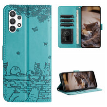 Load image into Gallery viewer, Cat Embossing Pattern Leather Phone Case with Lanyard, For Samsung Galaxy A13 4G, For Samsung Galaxy S22 Ultra, For Samsung Galaxy S22+, For Samsung Galaxy S22, For Samsung Galaxy A22 5G, For Samsung Galaxy S21 FE, For Samsung Galaxy A72               ...