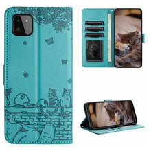 Load image into Gallery viewer, Cat Embossing Pattern Leather Phone Case with Lanyard, For Samsung Galaxy A13 4G, For Samsung Galaxy S22 Ultra, For Samsung Galaxy S22+, For Samsung Galaxy S22, For Samsung Galaxy A22 5G, For Samsung Galaxy S21 FE, For Samsung Galaxy A72               ...