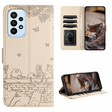 Load image into Gallery viewer, Cat Embossing Pattern Leather Phone Case with Lanyard, For Samsung Galaxy A15, For Samsung Galaxy A54, For Samsung Galaxy A05s, For Samsung Galaxy S23 FE, For Samsung Galaxy S23 Ultra, For Samsung Galaxy S23, For Samsung Galaxy S20 FE                  ...