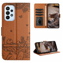 Load image into Gallery viewer, Cat Embossing Pattern Leather Phone Case with Lanyard, For Samsung Galaxy A13 4G, For Samsung Galaxy S22 Ultra, For Samsung Galaxy S22+, For Samsung Galaxy S22, For Samsung Galaxy A22 5G, For Samsung Galaxy S21 FE, For Samsung Galaxy A72               ...