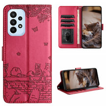Load image into Gallery viewer, Cat Embossing Pattern Leather Phone Case with Lanyard, For Samsung Galaxy A13 4G, For Samsung Galaxy S22 Ultra, For Samsung Galaxy S22+, For Samsung Galaxy S22, For Samsung Galaxy A22 5G, For Samsung Galaxy S21 FE, For Samsung Galaxy A72               ...