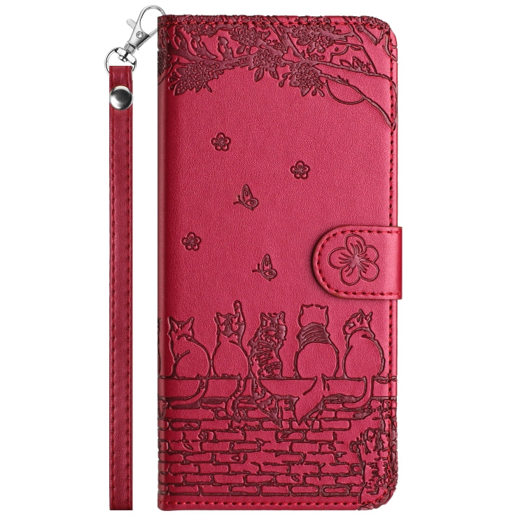 Cat Embossing Pattern Leather Phone Case with Lanyard, For Samsung Galaxy A54, For Samsung Galaxy A05s, For Samsung Galaxy A15, For Samsung Galaxy S23 FE, For Samsung Galaxy S23 Ultra, For Samsung Galaxy S23, For Samsung Galaxy S20 FE                  ...
