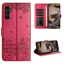 Load image into Gallery viewer, Cat Embossing Pattern Leather Phone Case with Lanyard, For Samsung Galaxy A54, For Samsung Galaxy A05s, For Samsung Galaxy A15, For Samsung Galaxy S23 FE, For Samsung Galaxy S23 Ultra, For Samsung Galaxy S23, For Samsung Galaxy S20 FE                  ...