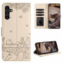 Load image into Gallery viewer, Cat Embossing Pattern Leather Phone Case with Lanyard, For Samsung Galaxy A54, For Samsung Galaxy A05s, For Samsung Galaxy A15, For Samsung Galaxy S23 FE, For Samsung Galaxy S23 Ultra, For Samsung Galaxy S23, For Samsung Galaxy S20 FE                  ...