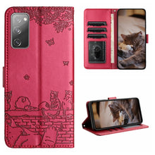 Load image into Gallery viewer, Cat Embossing Pattern Leather Phone Case with Lanyard, For Samsung Galaxy A15, For Samsung Galaxy A54, For Samsung Galaxy A05s, For Samsung Galaxy S23 FE, For Samsung Galaxy S23 Ultra, For Samsung Galaxy S23, For Samsung Galaxy S20 FE                  ...