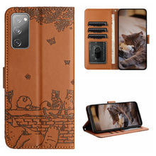 Load image into Gallery viewer, Cat Embossing Pattern Leather Phone Case with Lanyard, For Samsung Galaxy A15, For Samsung Galaxy A54, For Samsung Galaxy A05s, For Samsung Galaxy S23 FE, For Samsung Galaxy S23 Ultra, For Samsung Galaxy S23, For Samsung Galaxy S20 FE                  ...