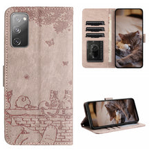 Load image into Gallery viewer, Cat Embossing Pattern Leather Phone Case with Lanyard, For Samsung Galaxy A15, For Samsung Galaxy A54, For Samsung Galaxy A05s, For Samsung Galaxy S23 FE, For Samsung Galaxy S23 Ultra, For Samsung Galaxy S23, For Samsung Galaxy S20 FE                  ...