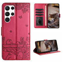 Load image into Gallery viewer, Cat Embossing Pattern Leather Phone Case with Lanyard, For Samsung Galaxy A13 4G, For Samsung Galaxy S22 Ultra, For Samsung Galaxy S22+, For Samsung Galaxy S22, For Samsung Galaxy A22 5G, For Samsung Galaxy S21 FE, For Samsung Galaxy A72               ...