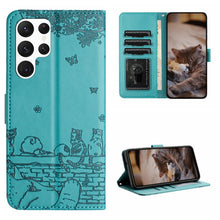 Load image into Gallery viewer, Cat Embossing Pattern Leather Phone Case with Lanyard, For Samsung Galaxy A13 4G, For Samsung Galaxy S22 Ultra, For Samsung Galaxy S22+, For Samsung Galaxy S22, For Samsung Galaxy A22 5G, For Samsung Galaxy S21 FE, For Samsung Galaxy A72               ...