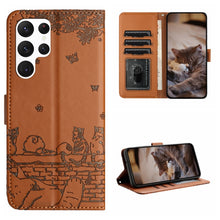 Load image into Gallery viewer, Cat Embossing Pattern Leather Phone Case with Lanyard, For Samsung Galaxy A13 4G, For Samsung Galaxy S22 Ultra, For Samsung Galaxy S22+, For Samsung Galaxy S22, For Samsung Galaxy A22 5G, For Samsung Galaxy S21 FE, For Samsung Galaxy A72               ...