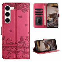 Load image into Gallery viewer, Cat Embossing Pattern Leather Phone Case with Lanyard, For Samsung Galaxy A15, For Samsung Galaxy A54, For Samsung Galaxy A05s, For Samsung Galaxy S23 FE, For Samsung Galaxy S23 Ultra, For Samsung Galaxy S23, For Samsung Galaxy S20 FE                  ...