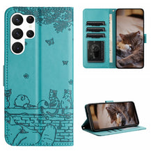 Load image into Gallery viewer, Cat Embossing Pattern Leather Phone Case with Lanyard, For Samsung Galaxy A15, For Samsung Galaxy A54, For Samsung Galaxy A05s, For Samsung Galaxy S23 FE, For Samsung Galaxy S23 Ultra, For Samsung Galaxy S23, For Samsung Galaxy S20 FE                  ...