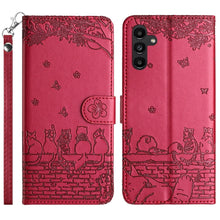 Load image into Gallery viewer, Cat Embossing Pattern Leather Phone Case with Lanyard, For Samsung Galaxy A54, For Samsung Galaxy A05s, For Samsung Galaxy A15, For Samsung Galaxy S23 FE, For Samsung Galaxy S23 Ultra, For Samsung Galaxy S23, For Samsung Galaxy S20 FE                  ...