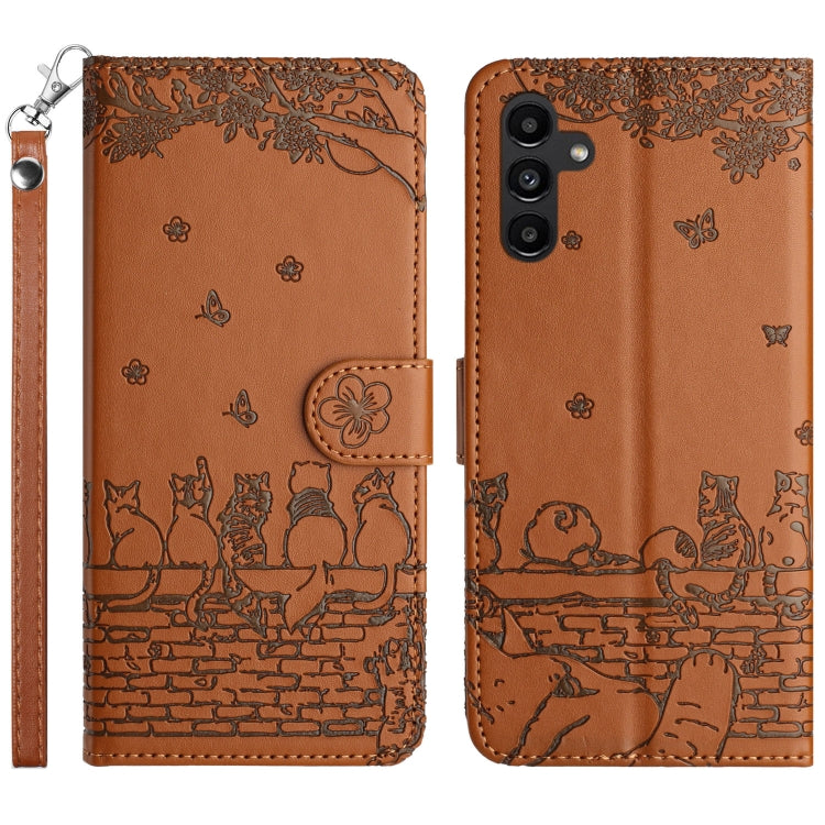 Cat Embossing Pattern Leather Phone Case with Lanyard, For Samsung Galaxy A54, For Samsung Galaxy A05s, For Samsung Galaxy A15, For Samsung Galaxy S23 FE, For Samsung Galaxy S23 Ultra, For Samsung Galaxy S23, For Samsung Galaxy S20 FE                  ...