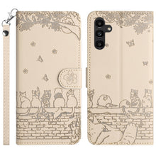 Load image into Gallery viewer, Cat Embossing Pattern Leather Phone Case with Lanyard, For Samsung Galaxy A54, For Samsung Galaxy A05s, For Samsung Galaxy A15, For Samsung Galaxy S23 FE, For Samsung Galaxy S23 Ultra, For Samsung Galaxy S23, For Samsung Galaxy S20 FE                  ...