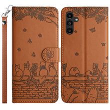 Load image into Gallery viewer, Cat Embossing Pattern Leather Phone Case with Lanyard, For Samsung Galaxy A54, For Samsung Galaxy A05s, For Samsung Galaxy A15, For Samsung Galaxy S23 FE, For Samsung Galaxy S23 Ultra, For Samsung Galaxy S23, For Samsung Galaxy S20 FE                  ...