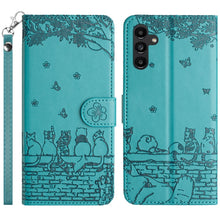 Load image into Gallery viewer, Cat Embossing Pattern Leather Phone Case with Lanyard, For Samsung Galaxy A24, For Samsung Galaxy A15 5G, For Samsung Galaxy S24 Ultra, For Samsung Galaxy A14, For Samsung Galaxy S24+, For Samsung Galaxy A55, For Samsung Galaxy A35, For Samsung Galaxy ...