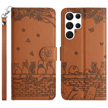 Load image into Gallery viewer, Cat Embossing Pattern Leather Phone Case with Lanyard, For Samsung Galaxy A15 5G, For Samsung Galaxy S24 Ultra, For Samsung Galaxy A24, For Samsung Galaxy A55, For Samsung Galaxy A14, For Samsung Galaxy S24+, For Samsung Galaxy S24, For Samsung Galaxy ...