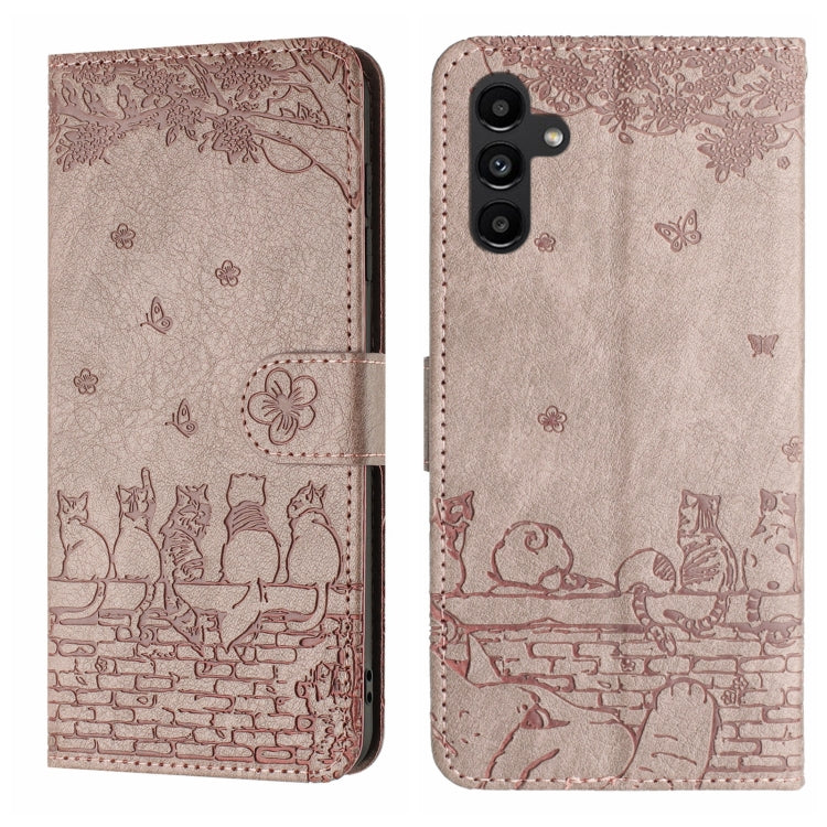 Cat Embossing Pattern Leather Phone Case with Lanyard, For Samsung Galaxy A54, For Samsung Galaxy A05s, For Samsung Galaxy A15, For Samsung Galaxy S23 FE, For Samsung Galaxy S23 Ultra, For Samsung Galaxy S23, For Samsung Galaxy S20 FE                  ...