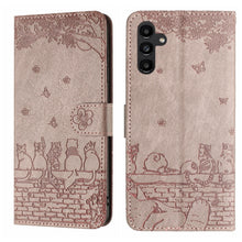 Load image into Gallery viewer, Cat Embossing Pattern Leather Phone Case with Lanyard, For Samsung Galaxy A54, For Samsung Galaxy A05s, For Samsung Galaxy A15, For Samsung Galaxy S23 FE, For Samsung Galaxy S23 Ultra, For Samsung Galaxy S23, For Samsung Galaxy S20 FE                  ...