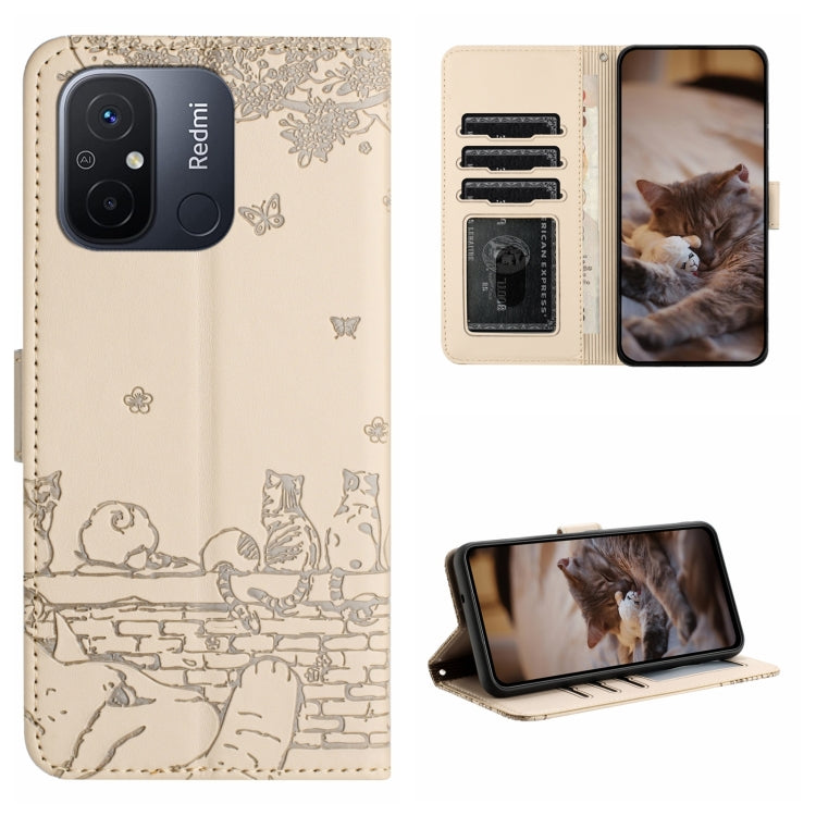 Cat Embossing Pattern Leather Phone Case with Lanyard, For Xiaomi Poco F5 Pro, For Xiaomi Redmi Note 12 4G Global, For Xiaomi Redmi Note 12 Pro Speed, For Xiaomi Redmi Note 12 5G India / POCO X5, For Xiaomi Redmi 12C / 11A                              ...