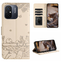 Load image into Gallery viewer, Cat Embossing Pattern Leather Phone Case with Lanyard, For Xiaomi Poco F5 Pro, For Xiaomi Redmi Note 12 4G Global, For Xiaomi Redmi Note 12 Pro Speed, For Xiaomi Redmi Note 12 5G India / POCO X5, For Xiaomi Redmi 12C / 11A                              ...