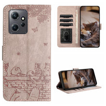 Load image into Gallery viewer, Cat Embossing Pattern Leather Phone Case with Lanyard, For Xiaomi Poco F5 Pro, For Xiaomi Redmi Note 12 4G Global, For Xiaomi Redmi Note 12 Pro Speed, For Xiaomi Redmi Note 12 5G India / POCO X5, For Xiaomi Redmi 12C / 11A                              ...
