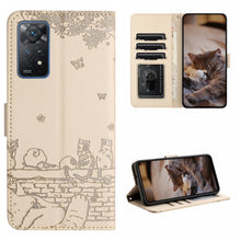 Load image into Gallery viewer, Cat Embossing Pattern Leather Phone Case with Lanyard, For Xiaomi Poco F5 Pro, For Xiaomi Redmi Note 12 4G Global, For Xiaomi Redmi Note 12 Pro Speed, For Xiaomi Redmi Note 12 5G India / POCO X5, For Xiaomi Redmi 12C / 11A                              ...