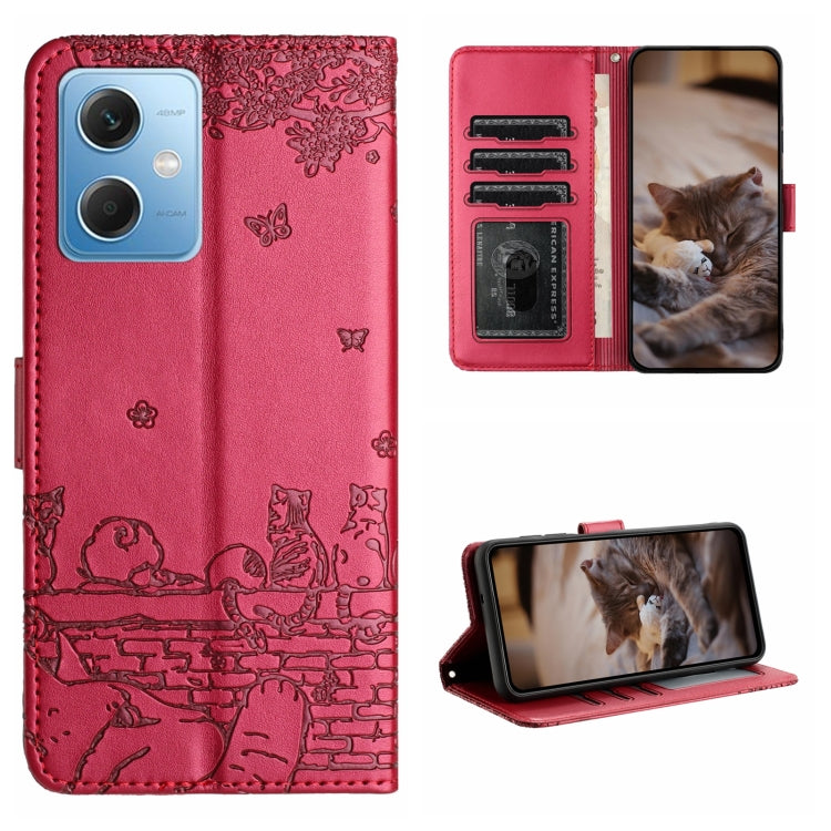 Cat Embossing Pattern Leather Phone Case with Lanyard, For Xiaomi Poco F5 Pro, For Xiaomi Redmi Note 12 4G Global, For Xiaomi Redmi Note 12 Pro Speed, For Xiaomi Redmi Note 12 5G India / POCO X5, For Xiaomi Redmi 12C / 11A                              ...