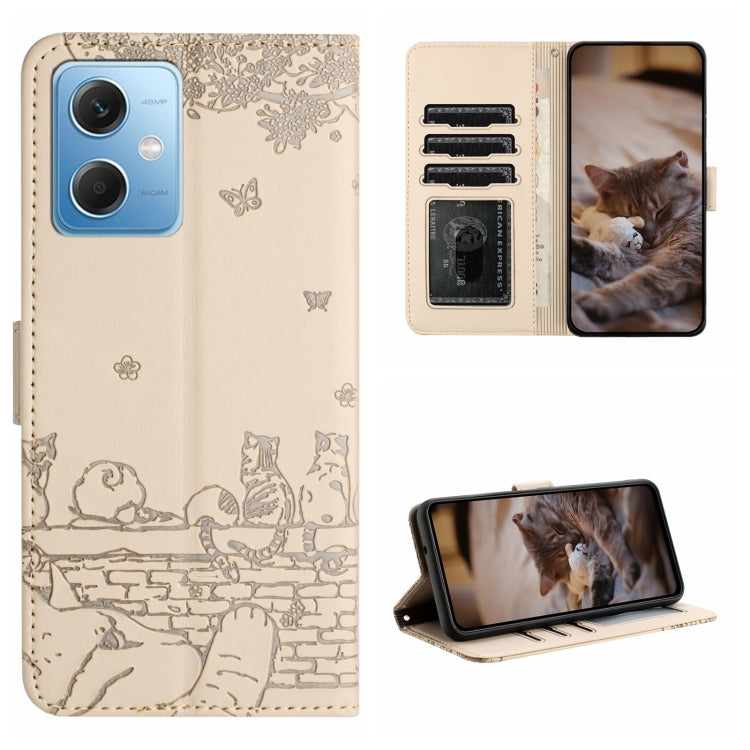 Cat Embossing Pattern Leather Phone Case with Lanyard, For Xiaomi Poco F5 Pro, For Xiaomi Redmi Note 12 4G Global, For Xiaomi Redmi Note 12 Pro Speed, For Xiaomi Redmi Note 12 5G India / POCO X5, For Xiaomi Redmi 12C / 11A                              ...