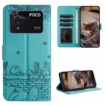 Load image into Gallery viewer, Cat Embossing Pattern Leather Phone Case with Lanyard, For Xiaomi Poco F5 Pro, For Xiaomi Redmi Note 12 4G Global, For Xiaomi Redmi Note 12 Pro Speed, For Xiaomi Redmi Note 12 5G India / POCO X5, For Xiaomi Redmi 12C / 11A                              ...