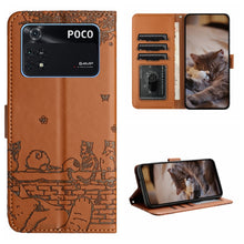 Load image into Gallery viewer, Cat Embossing Pattern Leather Phone Case with Lanyard, For Xiaomi Poco F5 Pro, For Xiaomi Redmi Note 12 4G Global, For Xiaomi Redmi Note 12 Pro Speed, For Xiaomi Redmi Note 12 5G India / POCO X5, For Xiaomi Redmi 12C / 11A                              ...