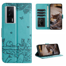 Load image into Gallery viewer, Cat Embossing Pattern Leather Phone Case with Lanyard, For Xiaomi Poco F5 Pro, For Xiaomi Redmi Note 12 4G Global, For Xiaomi Redmi Note 12 Pro Speed, For Xiaomi Redmi Note 12 5G India / POCO X5, For Xiaomi Redmi 12C / 11A                              ...