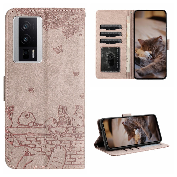 Cat Embossing Pattern Leather Phone Case with Lanyard, For Xiaomi Poco F5 Pro, For Xiaomi Redmi Note 12 4G Global, For Xiaomi Redmi Note 12 Pro Speed, For Xiaomi Redmi Note 12 5G India / POCO X5, For Xiaomi Redmi 12C / 11A                              ...