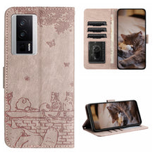 Load image into Gallery viewer, Cat Embossing Pattern Leather Phone Case with Lanyard, For Xiaomi Poco F5 Pro, For Xiaomi Redmi Note 12 4G Global, For Xiaomi Redmi Note 12 Pro Speed, For Xiaomi Redmi Note 12 5G India / POCO X5, For Xiaomi Redmi 12C / 11A                              ...