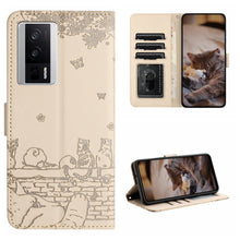 Load image into Gallery viewer, Cat Embossing Pattern Leather Phone Case with Lanyard, For Xiaomi Poco F5 Pro, For Xiaomi Redmi Note 12 4G Global, For Xiaomi Redmi Note 12 Pro Speed, For Xiaomi Redmi Note 12 5G India / POCO X5, For Xiaomi Redmi 12C / 11A                              ...