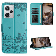Load image into Gallery viewer, Cat Embossing Pattern Leather Phone Case with Lanyard, For Xiaomi Poco F5 Pro, For Xiaomi Redmi Note 12 4G Global, For Xiaomi Redmi Note 12 Pro Speed, For Xiaomi Redmi Note 12 5G India / POCO X5, For Xiaomi Redmi 12C / 11A                              ...