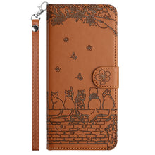 Load image into Gallery viewer, Cat Embossing Pattern Leather Phone Case with Lanyard, For Xiaomi Poco F5 Pro, For Xiaomi Redmi Note 12 4G Global, For Xiaomi Redmi Note 12 Pro Speed, For Xiaomi Redmi Note 12 5G India / POCO X5, For Xiaomi Redmi 12C / 11A                              ...