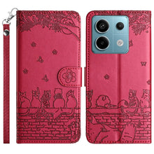 Load image into Gallery viewer, Cat Embossing Pattern Leather Phone Case with Lanyard, For Xiaomi Poco M6 Pro 4G, For Xiaomi Poco C65/Poco M6, For Xiaomi Redmi Note 13 Pro 4G, For Xiaomi Redmi Note 13 4G, For Xiaomi Redmi 13C 4G/5G/13R 5G, For Xiaomi Redmi Note 13 5G                 ...