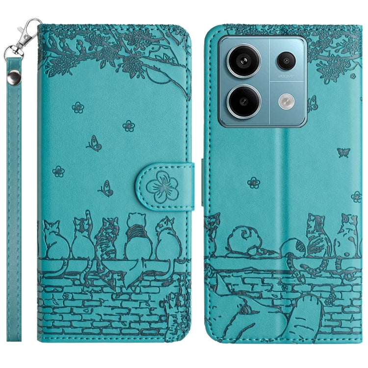 Cat Embossing Pattern Leather Phone Case with Lanyard, For Xiaomi Poco M6 Pro 4G, For Xiaomi Poco C65/Poco M6, For Xiaomi Redmi Note 13 Pro 4G, For Xiaomi Redmi Note 13 4G, For Xiaomi Redmi 13C 4G/5G/13R 5G, For Xiaomi Redmi Note 13 5G                 ...