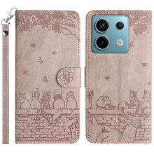 Load image into Gallery viewer, Cat Embossing Pattern Leather Phone Case with Lanyard, For Xiaomi Poco M6 Pro 4G, For Xiaomi Poco C65/Poco M6, For Xiaomi Redmi Note 13 Pro 4G, For Xiaomi Redmi Note 13 4G, For Xiaomi Redmi 13C 4G/5G/13R 5G, For Xiaomi Redmi Note 13 5G                 ...