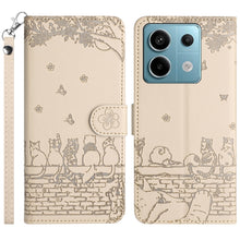 Load image into Gallery viewer, Cat Embossing Pattern Leather Phone Case with Lanyard, For Xiaomi Poco M6 Pro 4G, For Xiaomi Poco C65/Poco M6, For Xiaomi Redmi Note 13 Pro 4G, For Xiaomi Redmi Note 13 4G, For Xiaomi Redmi 13C 4G/5G/13R 5G, For Xiaomi Redmi Note 13 5G                 ...
