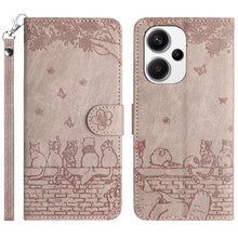 Load image into Gallery viewer, Cat Embossing Pattern Leather Phone Case with Lanyard, For Xiaomi Poco M6 Pro 4G, For Xiaomi Poco C65/Poco M6, For Xiaomi Redmi Note 13 Pro 4G, For Xiaomi Redmi Note 13 4G, For Xiaomi Redmi 13C 4G/5G/13R 5G, For Xiaomi Redmi Note 13 5G                 ...
