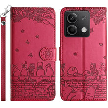 Load image into Gallery viewer, Cat Embossing Pattern Leather Phone Case with Lanyard, For Xiaomi Poco M6 Pro 4G, For Xiaomi Poco C65/Poco M6, For Xiaomi Redmi Note 13 Pro 4G, For Xiaomi Redmi Note 13 4G, For Xiaomi Redmi 13C 4G/5G/13R 5G, For Xiaomi Redmi Note 13 5G                 ...