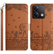 Load image into Gallery viewer, Cat Embossing Pattern Leather Phone Case with Lanyard, For Xiaomi Poco M6 Pro 4G, For Xiaomi Poco C65/Poco M6, For Xiaomi Redmi Note 13 Pro 4G, For Xiaomi Redmi Note 13 4G, For Xiaomi Redmi 13C 4G/5G/13R 5G, For Xiaomi Redmi Note 13 5G                 ...