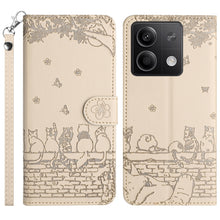 Load image into Gallery viewer, Cat Embossing Pattern Leather Phone Case with Lanyard, For Xiaomi Poco M6 Pro 4G, For Xiaomi Poco C65/Poco M6, For Xiaomi Redmi Note 13 Pro 4G, For Xiaomi Redmi Note 13 4G, For Xiaomi Redmi 13C 4G/5G/13R 5G, For Xiaomi Redmi Note 13 5G                 ...