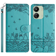 Load image into Gallery viewer, Cat Embossing Pattern Leather Phone Case with Lanyard, For Xiaomi Poco M6 Pro 4G, For Xiaomi Poco C65/Poco M6, For Xiaomi Redmi Note 13 Pro 4G, For Xiaomi Redmi Note 13 4G, For Xiaomi Redmi 13C 4G/5G/13R 5G, For Xiaomi Redmi Note 13 5G                 ...
