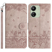 Load image into Gallery viewer, Cat Embossing Pattern Leather Phone Case with Lanyard, For Xiaomi Poco M6 Pro 4G, For Xiaomi Poco C65/Poco M6, For Xiaomi Redmi Note 13 Pro 4G, For Xiaomi Redmi Note 13 4G, For Xiaomi Redmi 13C 4G/5G/13R 5G, For Xiaomi Redmi Note 13 5G                 ...