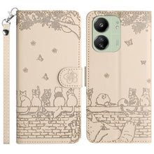 Load image into Gallery viewer, Cat Embossing Pattern Leather Phone Case with Lanyard, For Xiaomi Poco M6 Pro 4G, For Xiaomi Poco C65/Poco M6, For Xiaomi Redmi Note 13 Pro 4G, For Xiaomi Redmi Note 13 4G, For Xiaomi Redmi 13C 4G/5G/13R 5G, For Xiaomi Redmi Note 13 5G                 ...