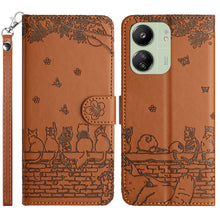 Load image into Gallery viewer, Cat Embossing Pattern Leather Phone Case with Lanyard, For Xiaomi Poco M6 Pro 4G, For Xiaomi Poco C65/Poco M6, For Xiaomi Redmi Note 13 Pro 4G, For Xiaomi Redmi Note 13 4G, For Xiaomi Redmi 13C 4G/5G/13R 5G, For Xiaomi Redmi Note 13 5G                 ...